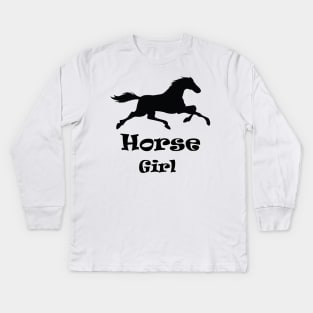 Horse Girl Gifts For Horses Riding Gift Kids Long Sleeve T-Shirt